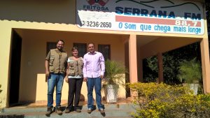 Equipe Geopark na Rádio Serrana com Nei